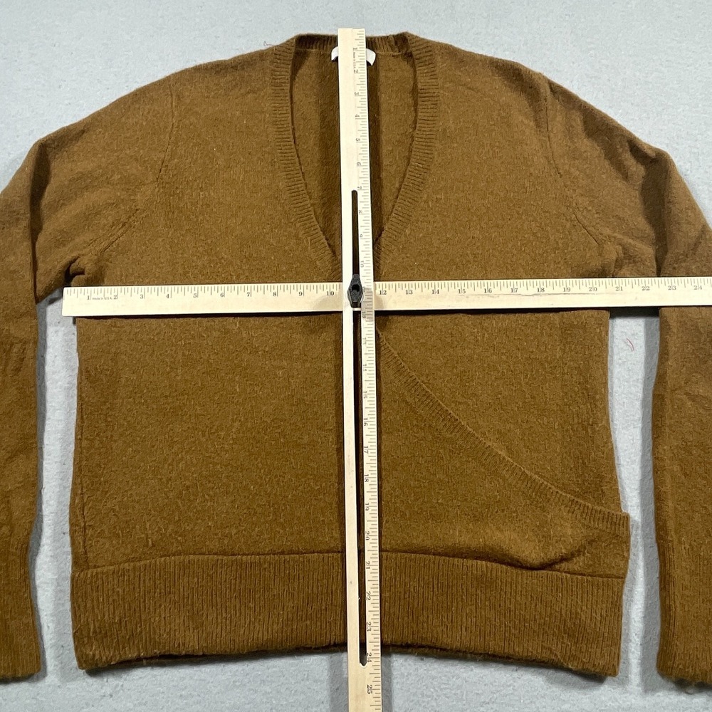 Madwell Sweater Women Large Faux Wrap Pullover Brown Minimalist Alpaca Blend - Picture 4 of 11